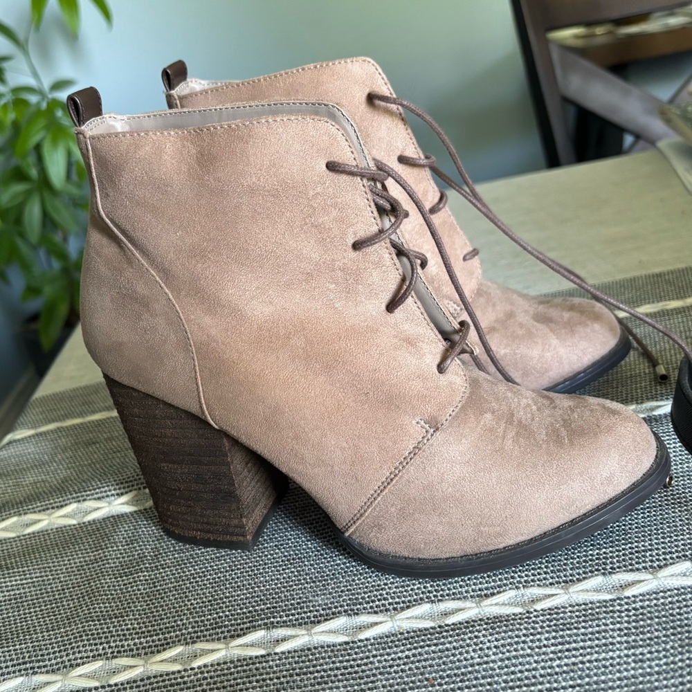 Call It Spring Tan Ankle Boots Size 8.5US